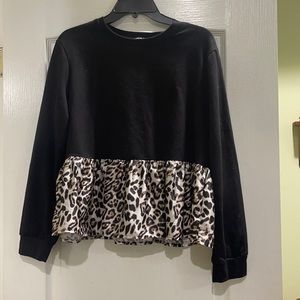 SHEIN ruffle bottomed blouse.